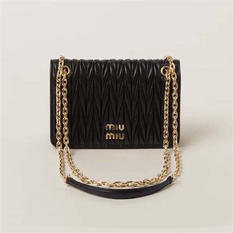 miu miu matelasse flap wallet|Black Small Matelassé Nappa Leather Wallet .